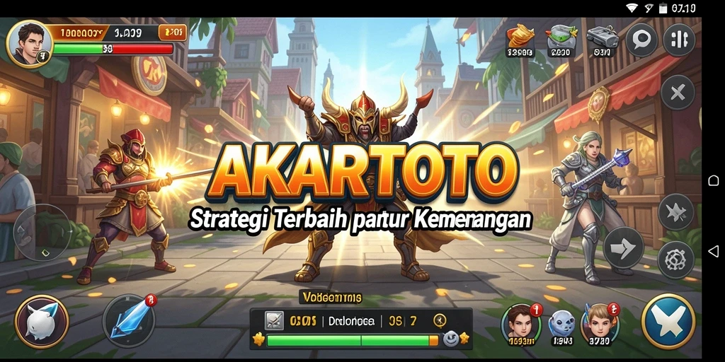 Tampilan gameplay AKARTOTO yang penuh aksi dan strategi.