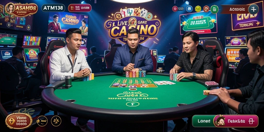 Tampilan gameplay Live Casino yang menarik di aplikasi ATM138.