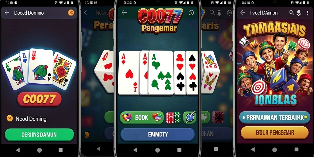 Screenshot menampilkan gameplay seru di COO77 saat bermain Domino.