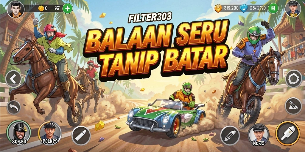 Tangkapan layar menunjukkan gameplay balapan yang mendebarkan dalam FILTER303.