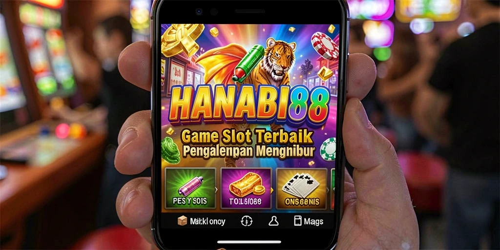 Tampilan gameplay menarik dari HANABI88 dengan simbol dan fitur slot.