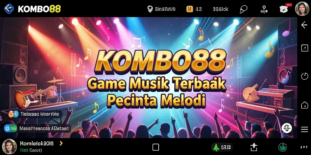 Tampilan menarik dari gameplay KOMBO88 yang menampilkan musik interaktif.