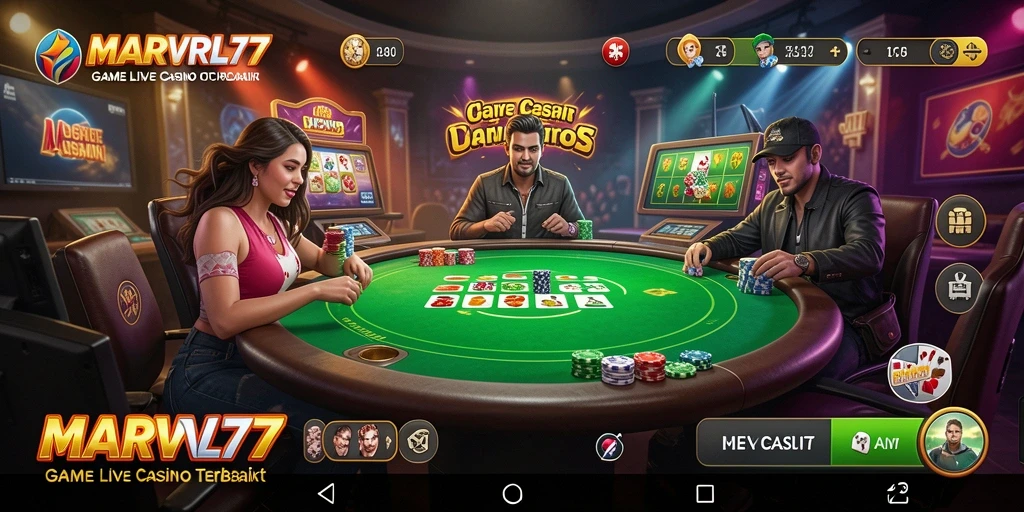 Gameplay Live Casino MARVRL77 yang menarik dan interaktif.