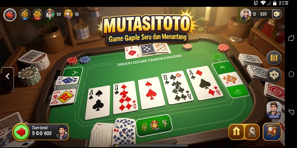 Tampilan gameplay Gaple yang seru dan interaktif.