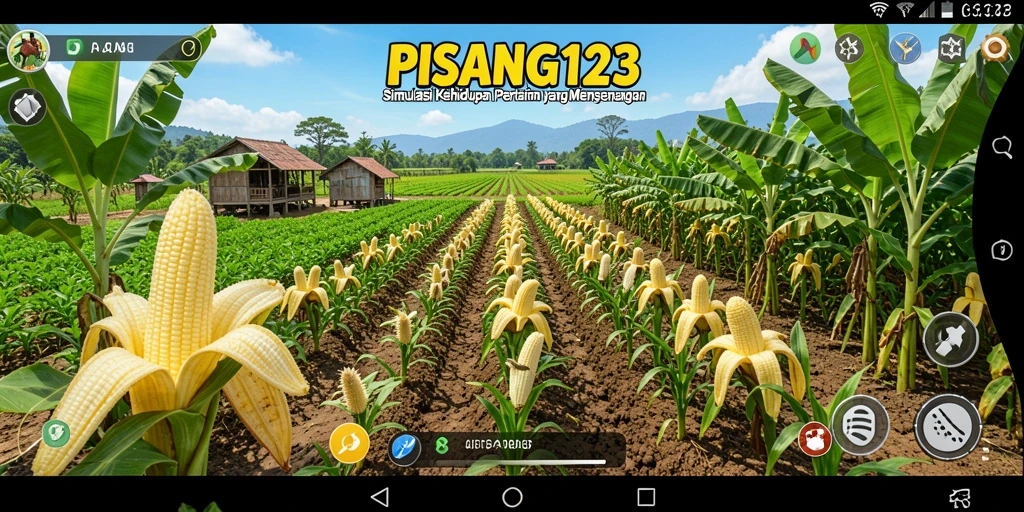 Tampilan gameplay PISANG123 menampilkan aktivitas pertanian yang seru.