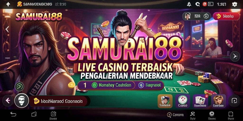 Tampilan menarik dari permainan Live Casino di SAMURAI88.